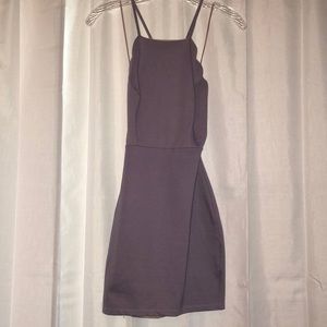 Lulus Lavender body con scalloped mini dress